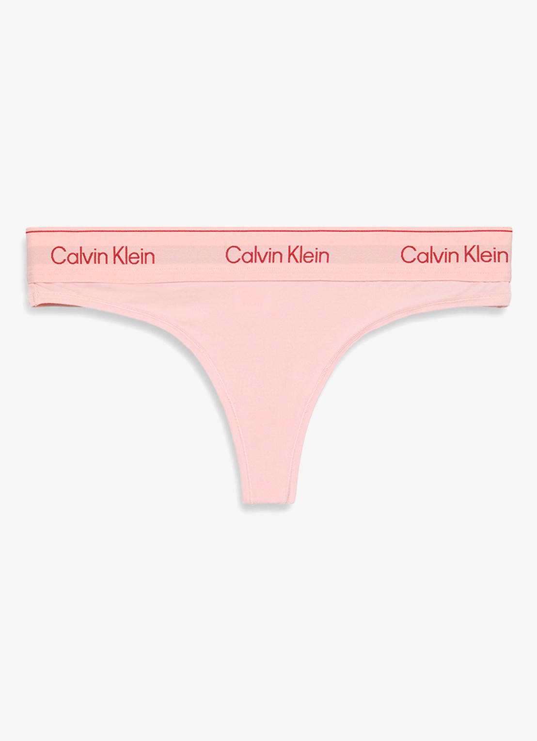 Calvin Klein String met logoband - voorkant 6 roze