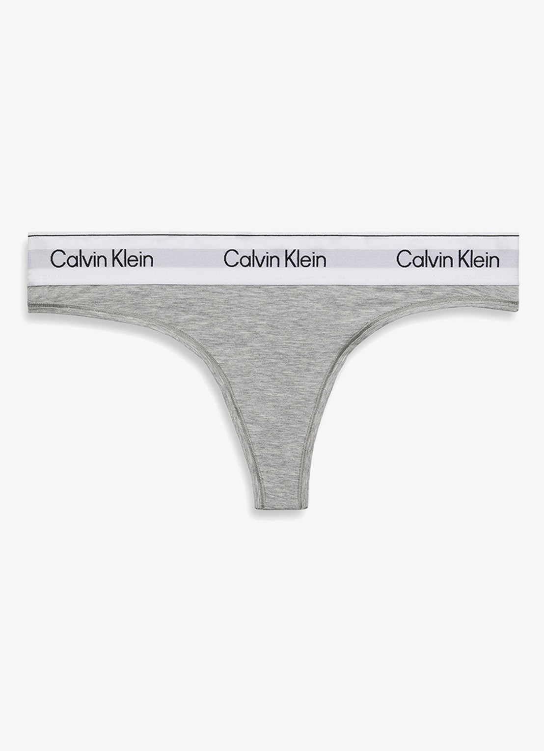 Calvin Klein String met logoband - voorkant 6 grijs