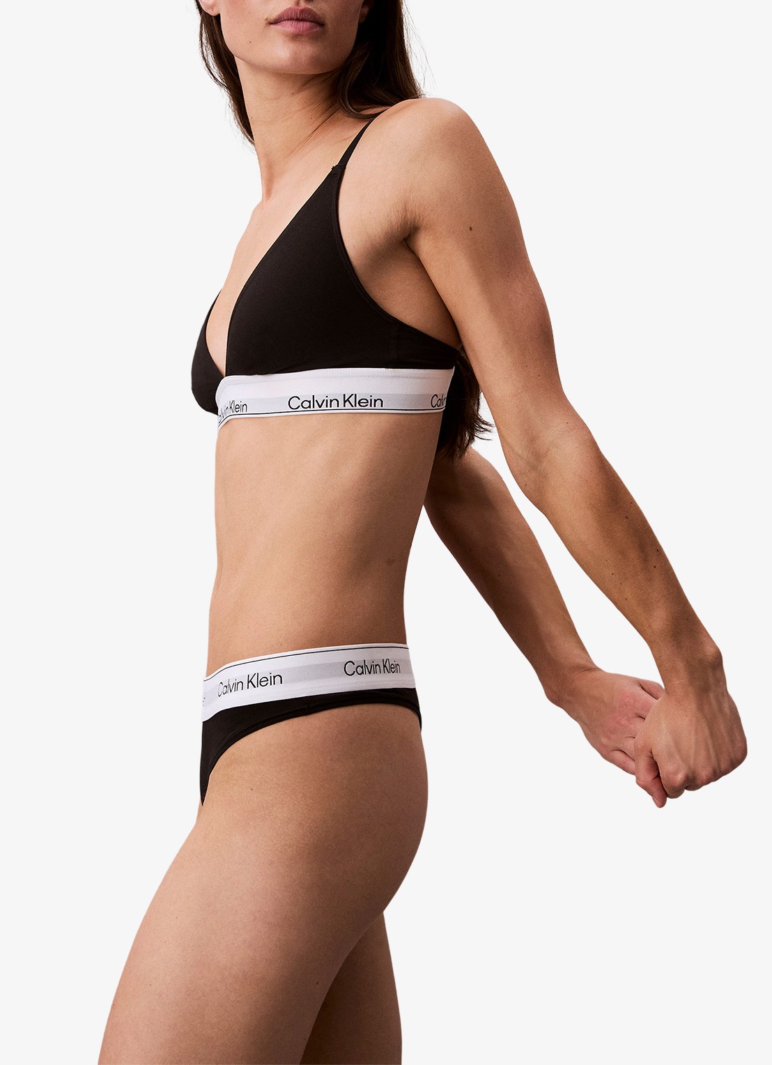 Calvin Klein String met logoband - detail 5 zwart