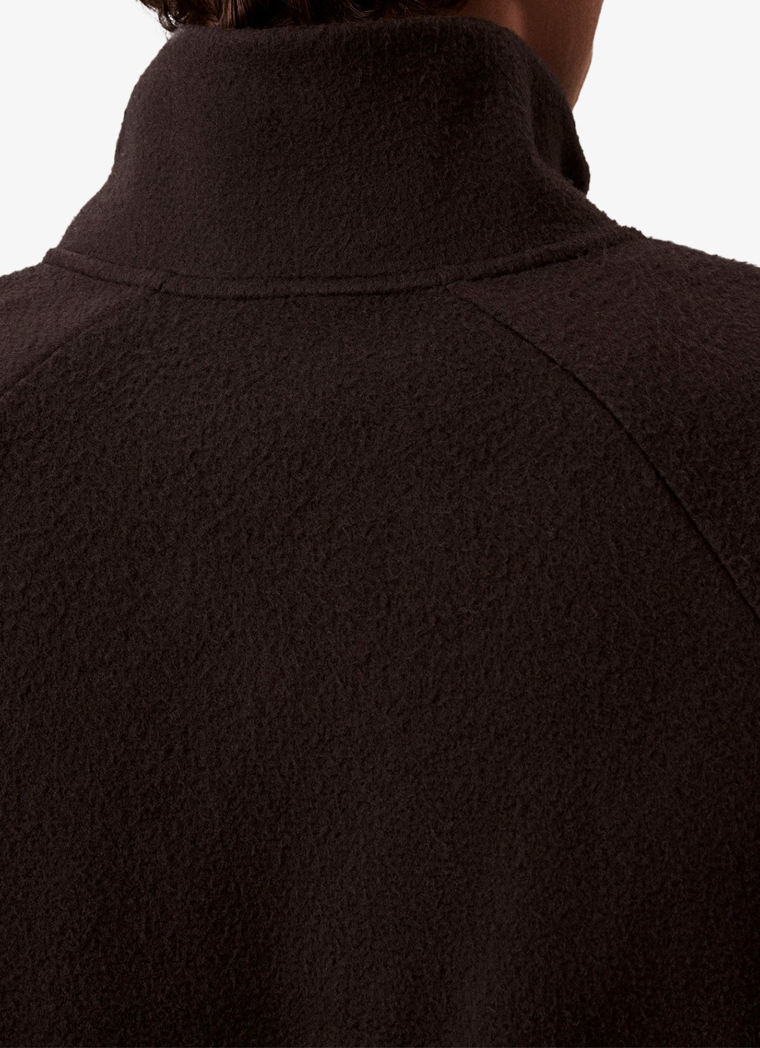 Calvin Klein Sweater met halve rits en logo - achterkant 7 zwart