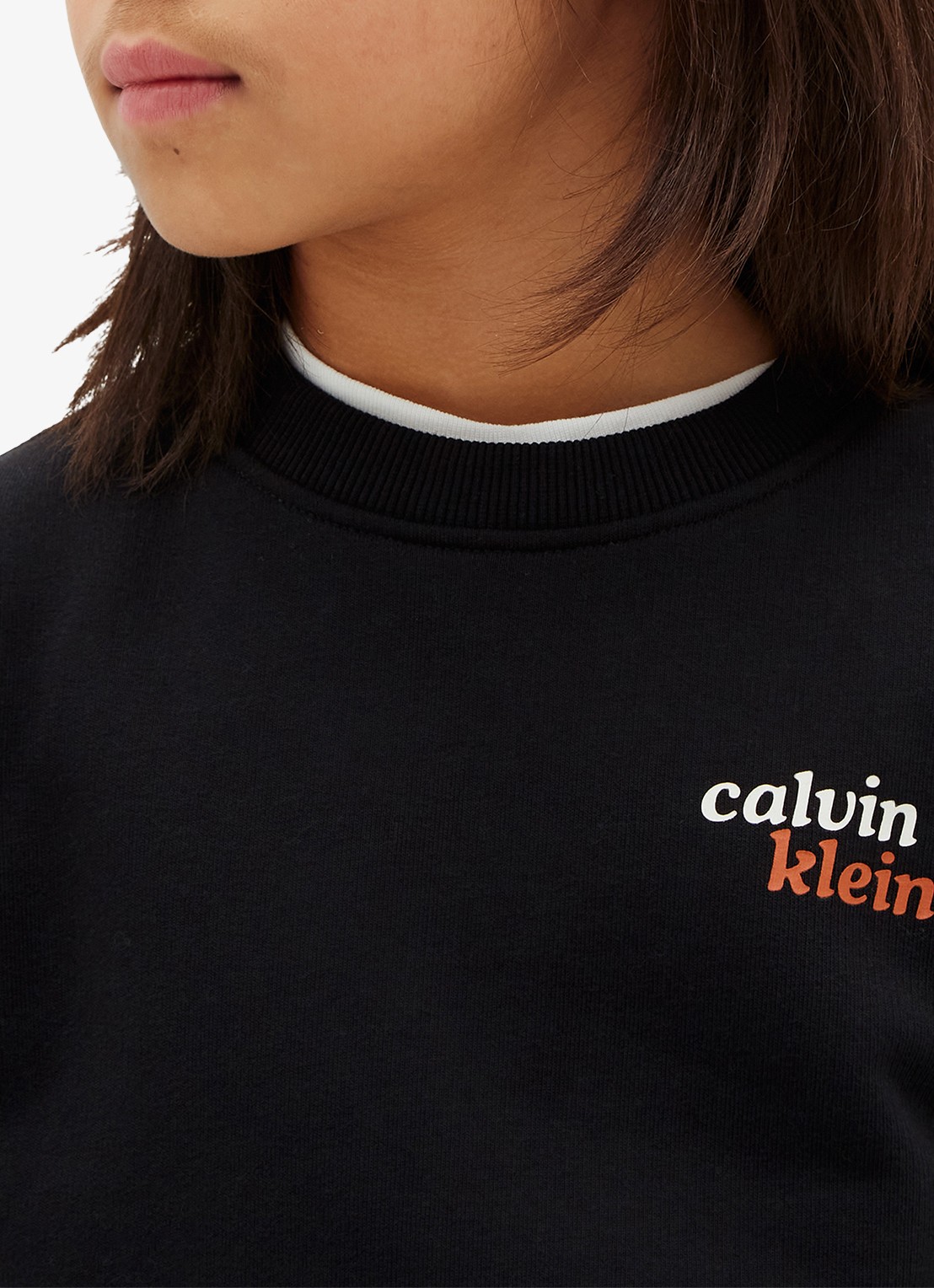 Calvin Klein Sweater met logo- en backprint - detail 5 zwart