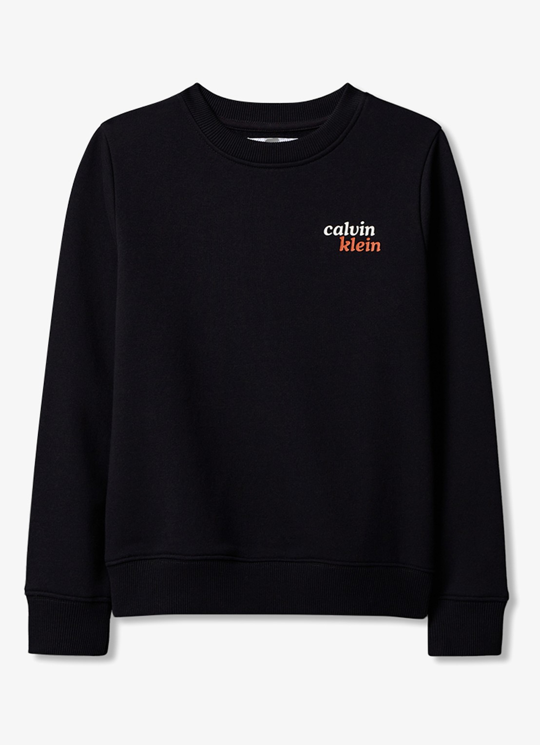 Calvin Klein Sweater met logo- en backprint - voorkant 2 zwart