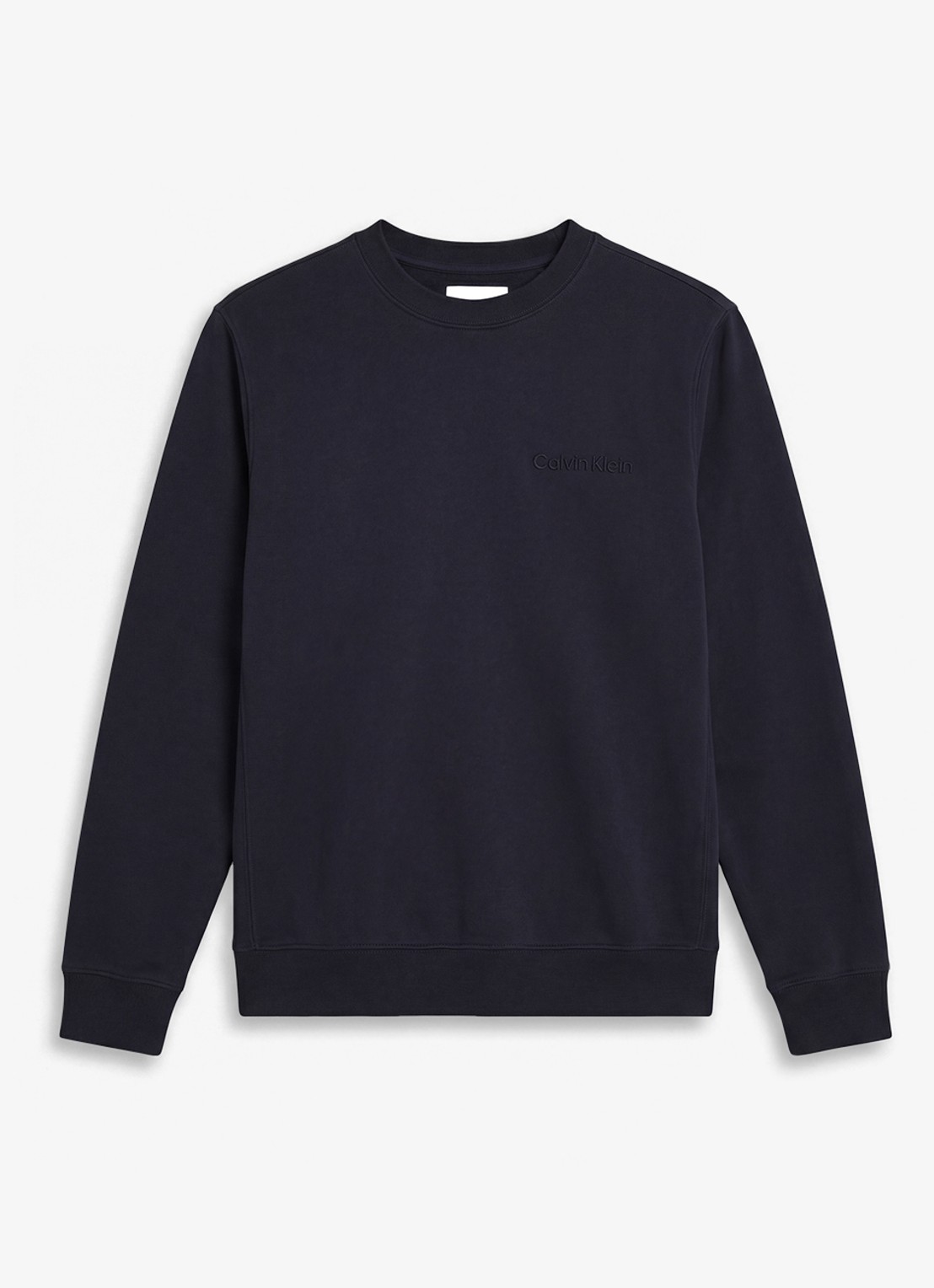 Calvin Klein Sweater met logo - voorkant 5 donkerblauw