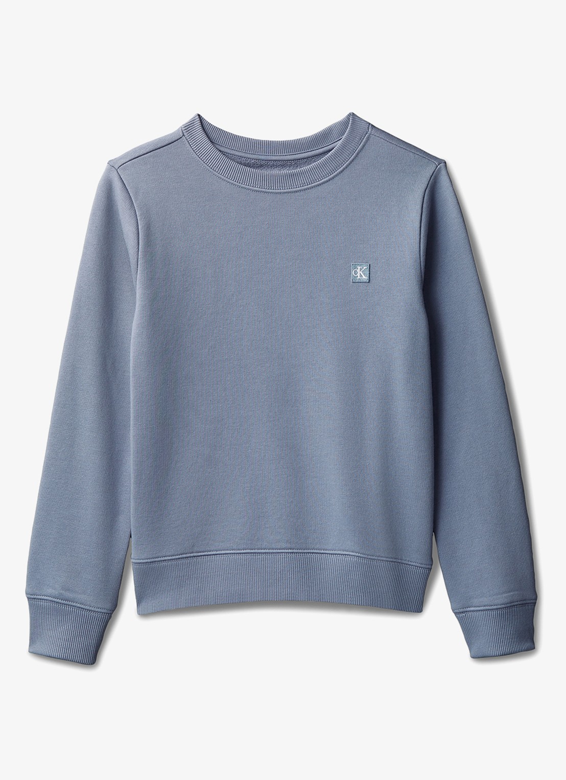 Calvin Klein Sweater met logo - voorkant blauwgrijs