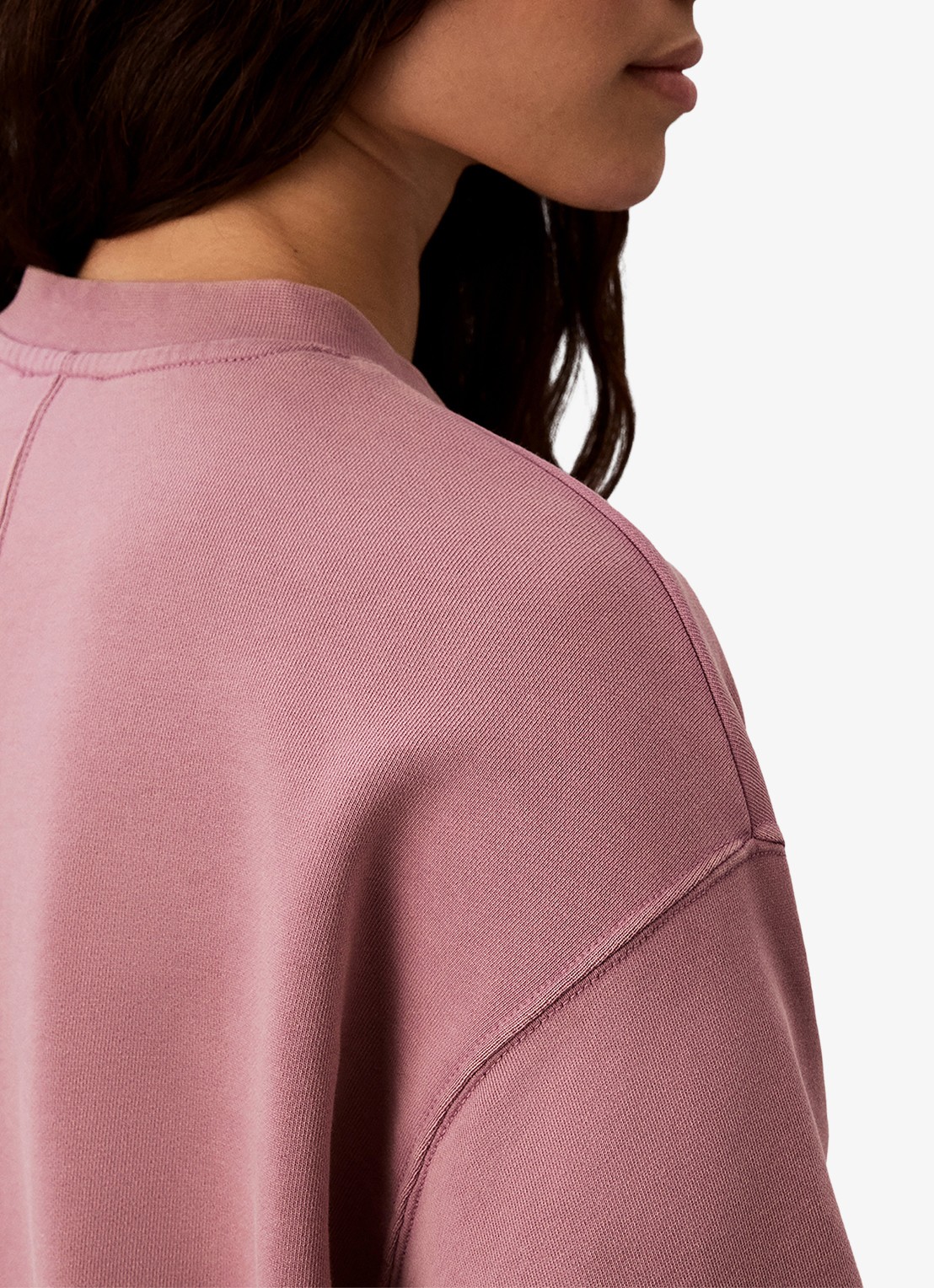 Calvin Klein Sweater met logoborduring - detail 4 oudroze