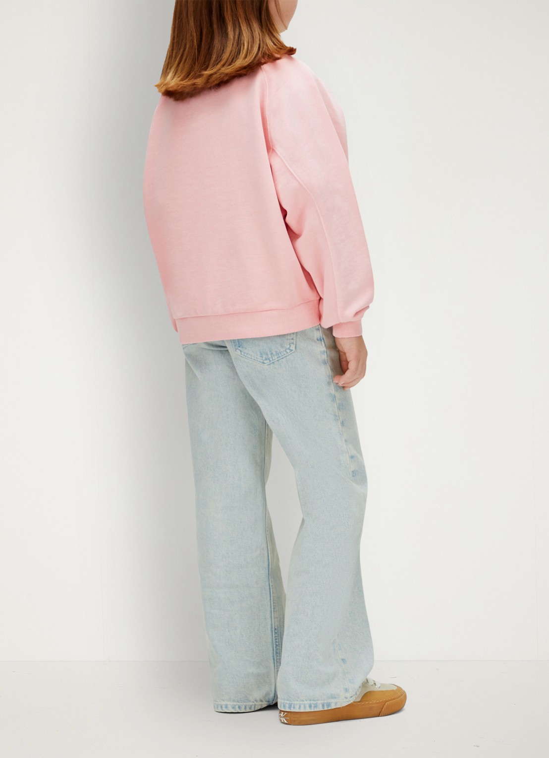 Calvin Klein Sweater met logoborduring - achterkant roze