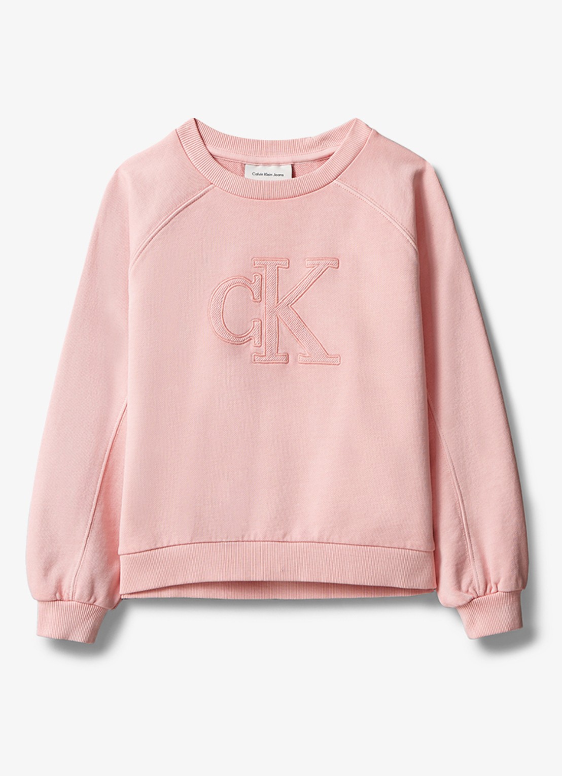 Calvin Klein Sweater met logoborduring - voorkant 4 roze