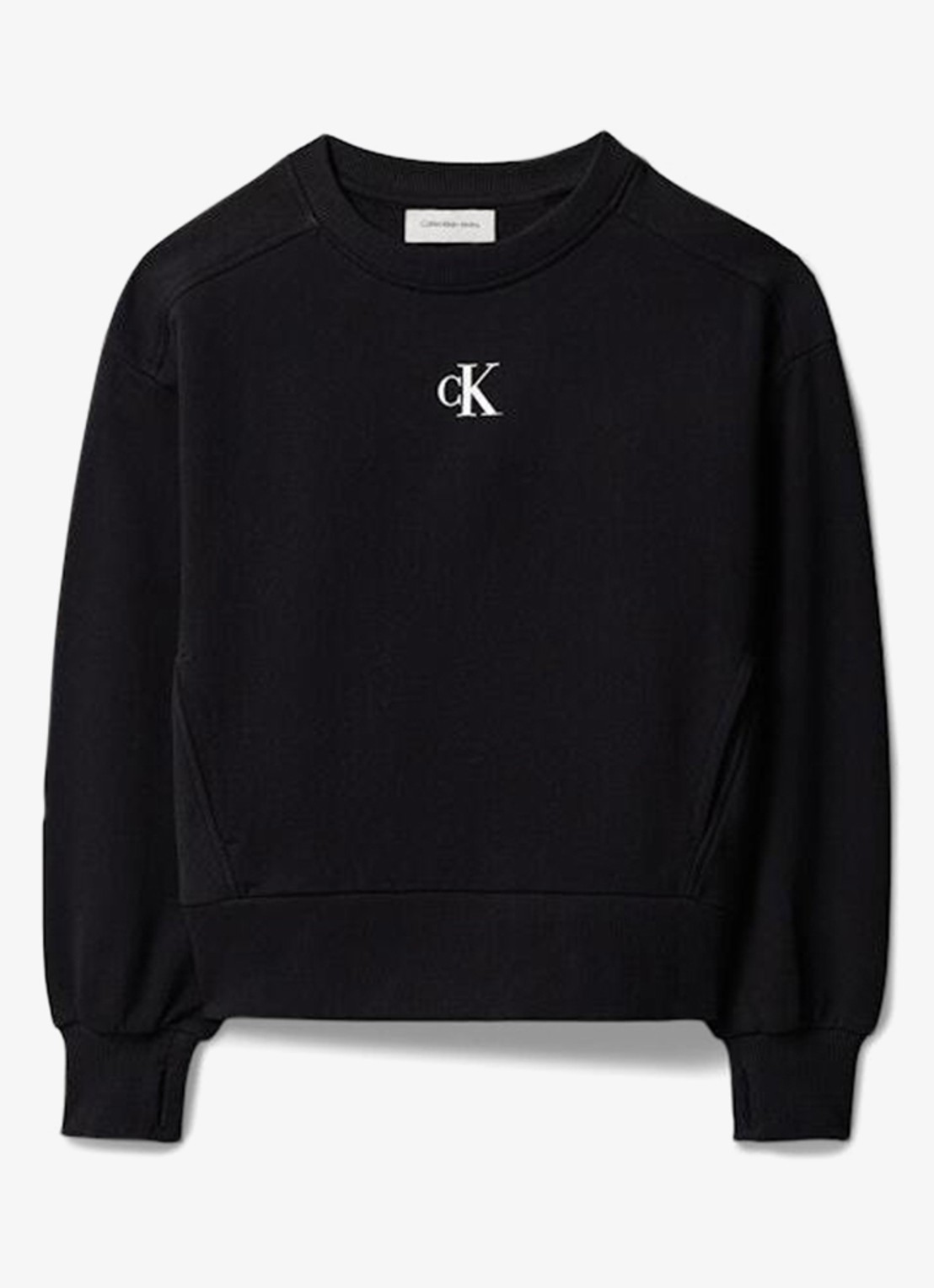Calvin Klein Sweater met logoborduring - voorkant 4 zwart