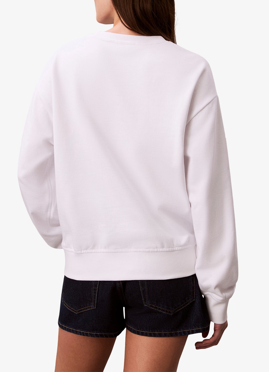 Calvin Klein Sweater met logoprint - achterkant wit