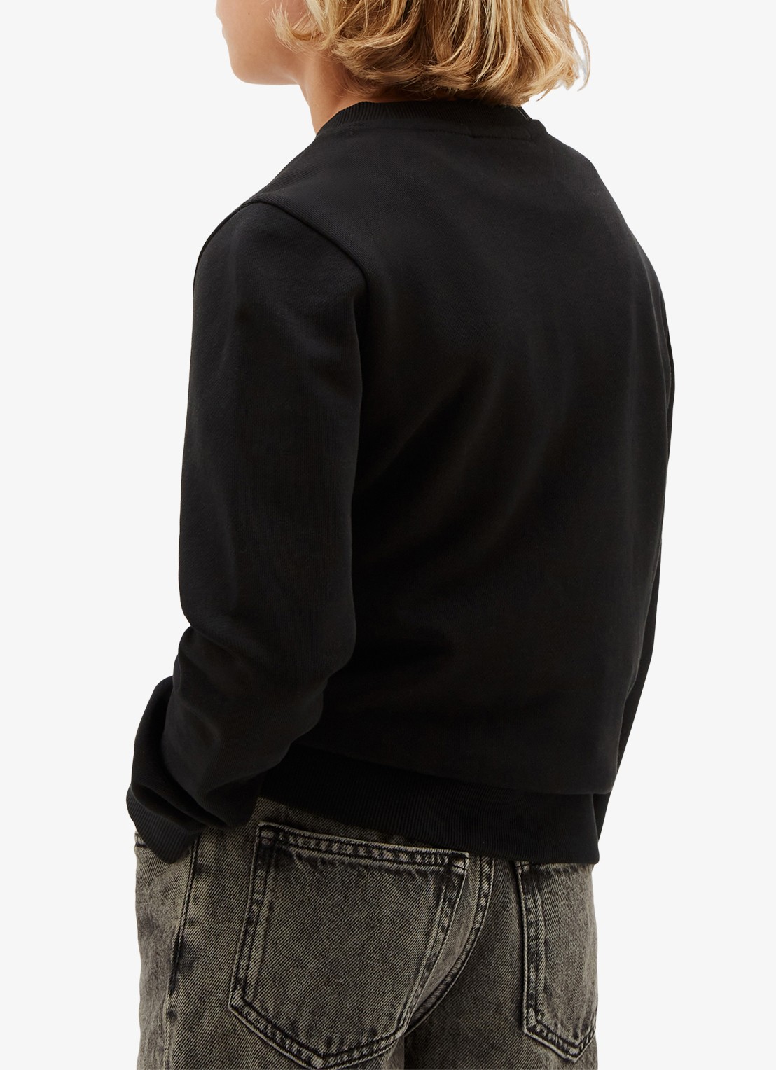 Calvin Klein Sweater met logoprint - achterkant 4 zwart