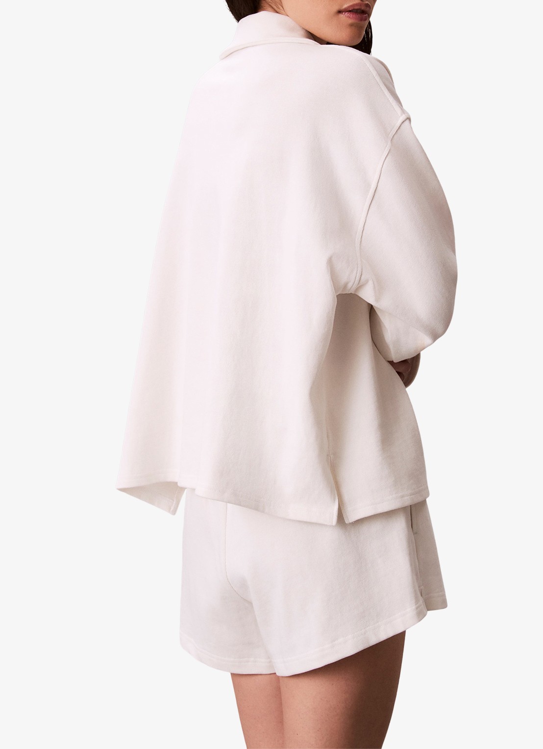 Calvin Klein Sweater met polokraag - achterkant wit