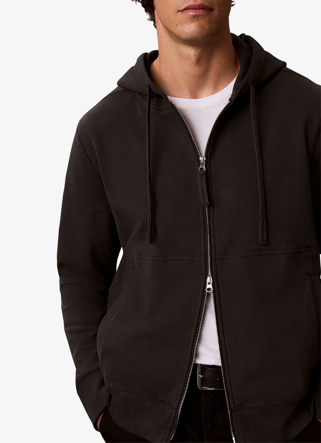 Calvin Klein Sweatvest met logo - detail 3 zwart