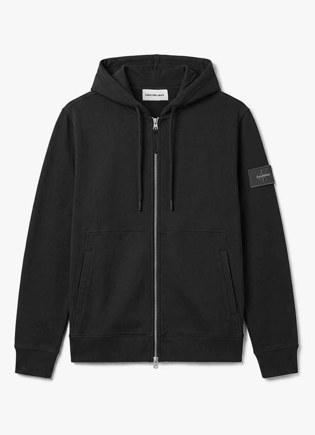 Calvin Klein Sweatvest met logo - voorkant 5 zwart