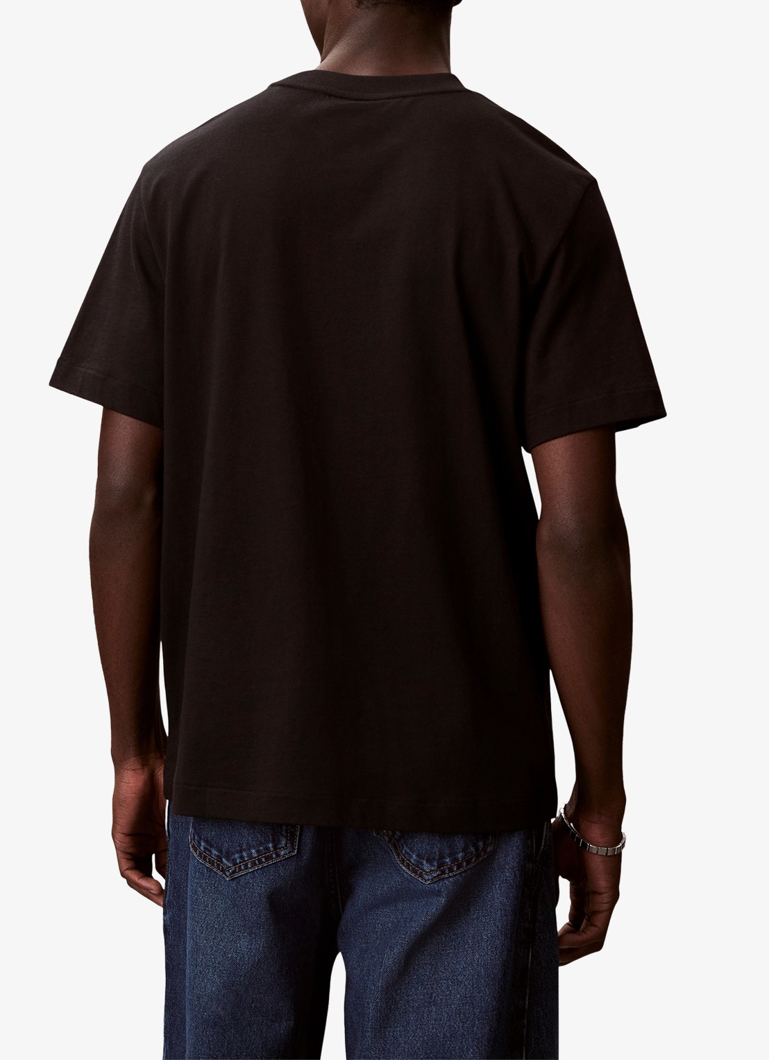 Calvin Klein T-shirt met borstzak - achterkant 5 zwart