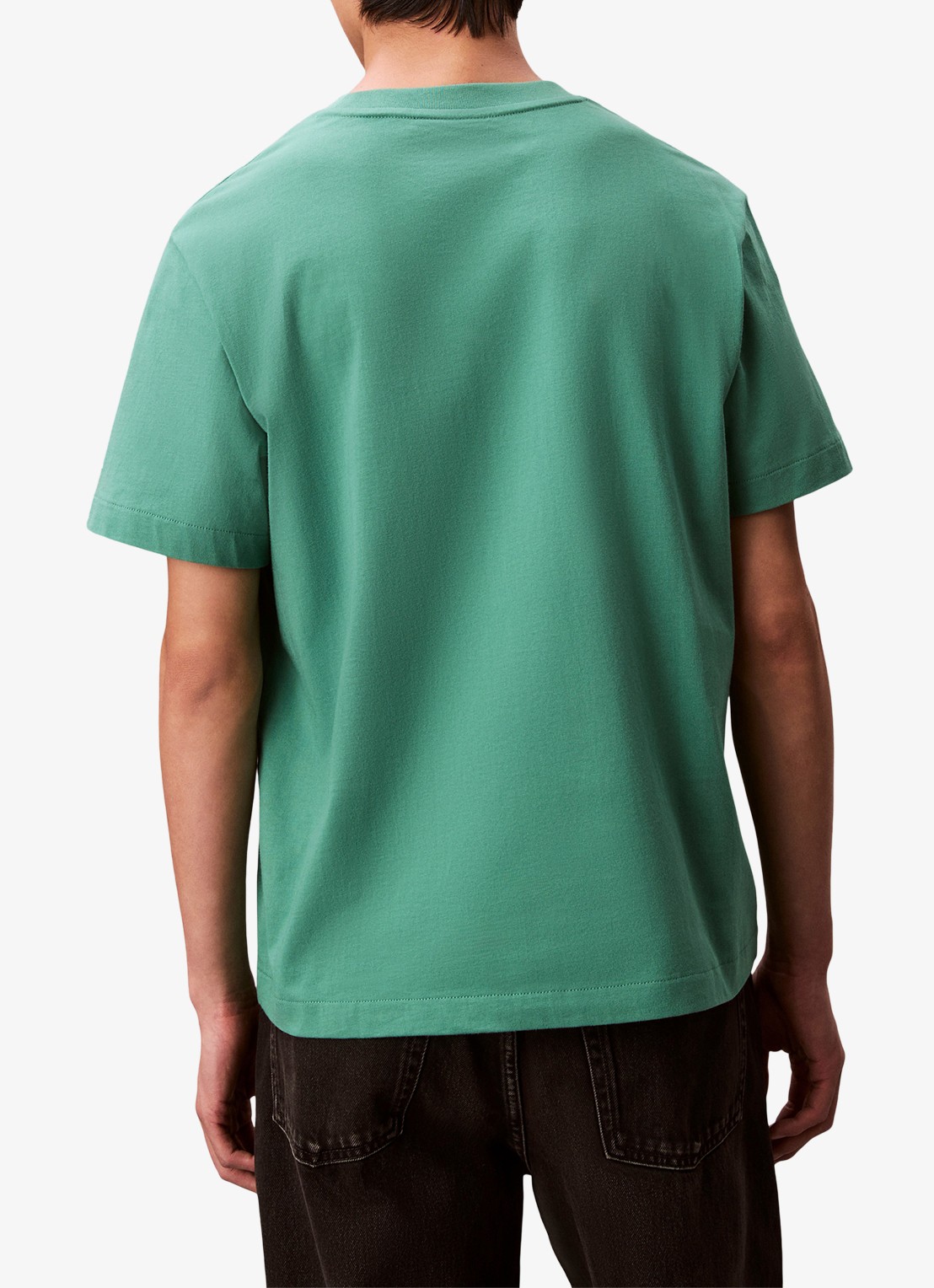 Calvin Klein T-shirt met borstzak - achterkant 3 groen