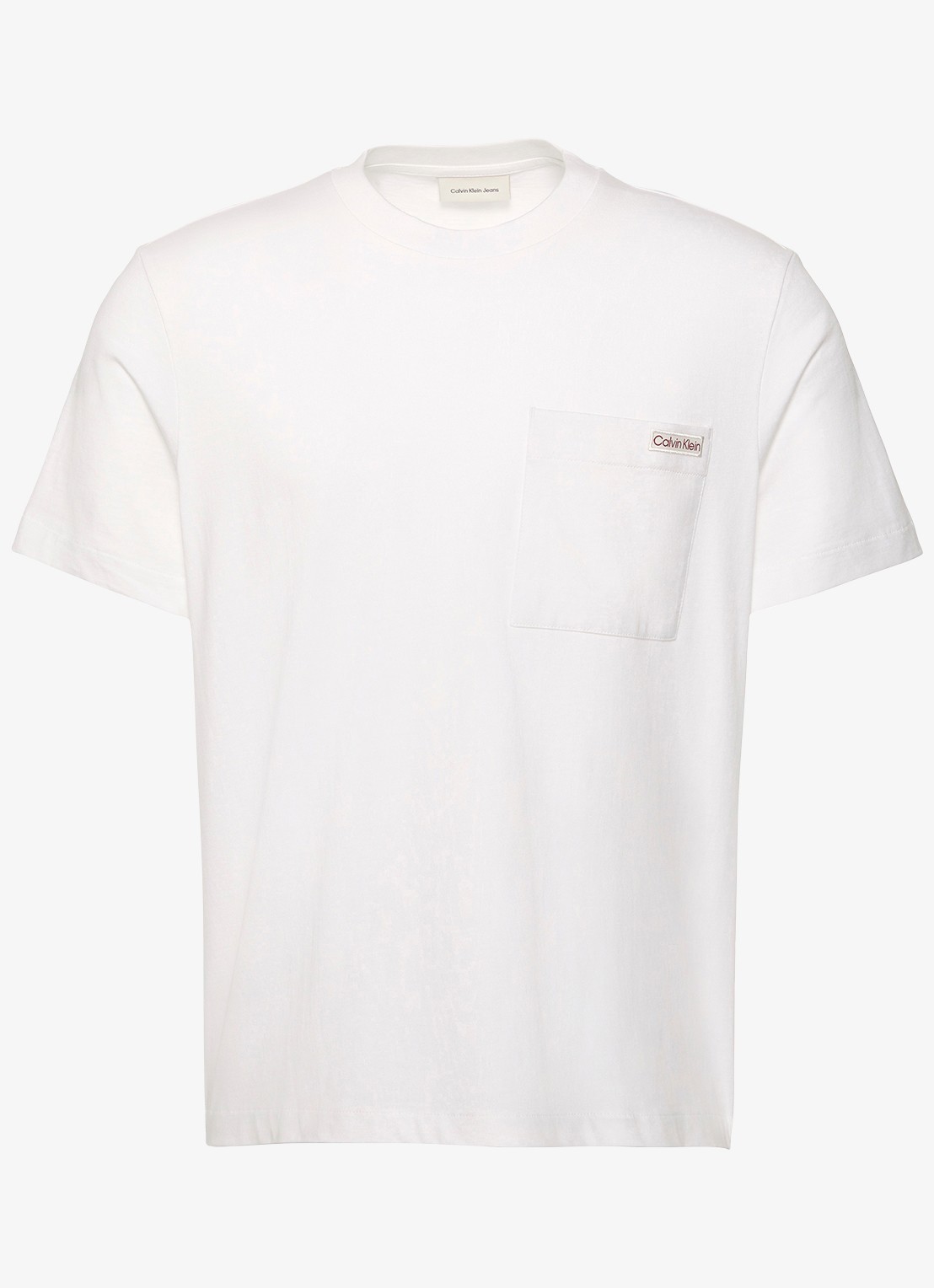 Calvin Klein T-shirt met borstzak - voorkant 4 wit