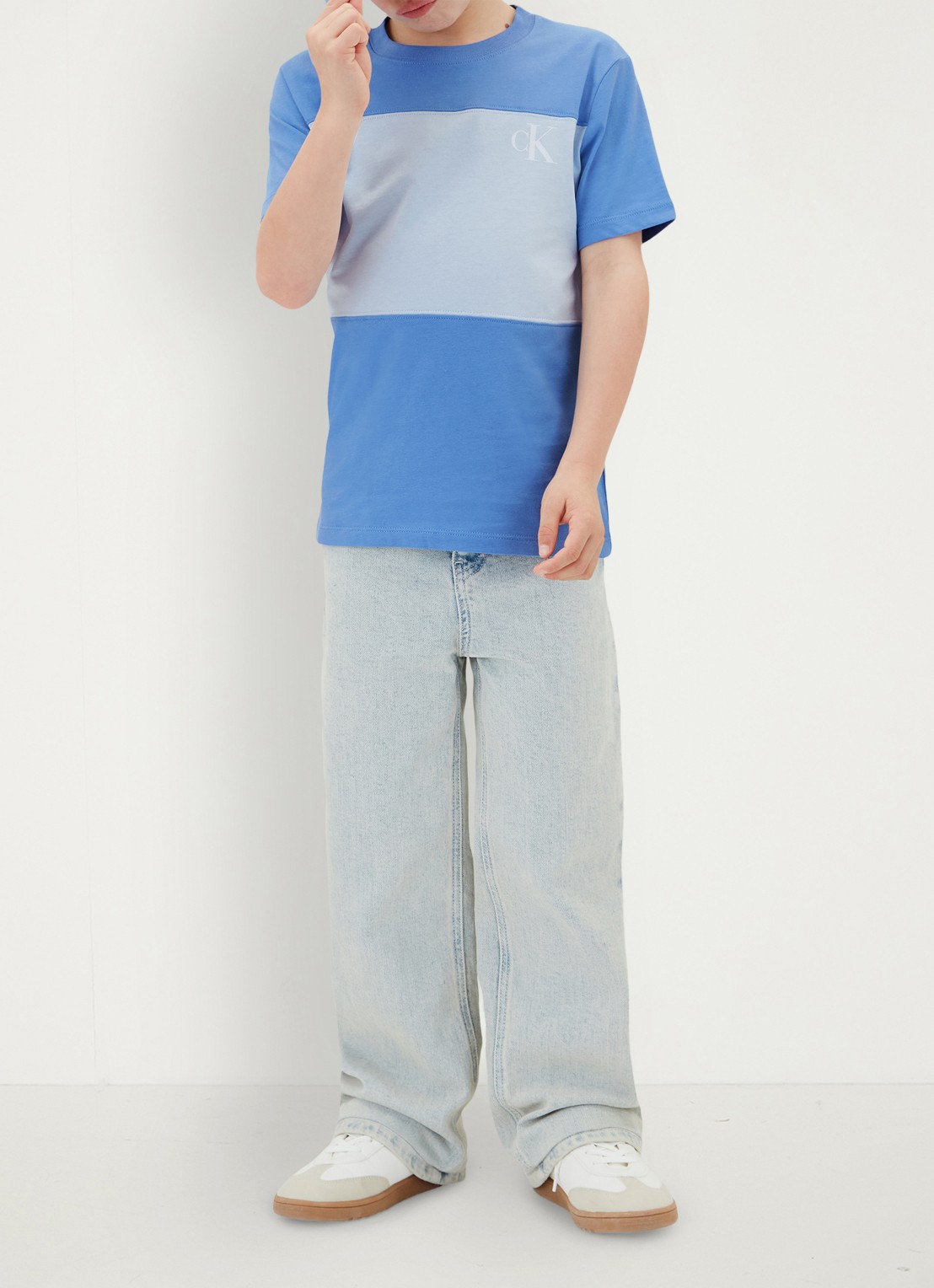 Calvin Klein T-shirt met logo 2-pack - detail 3 lichtblauw