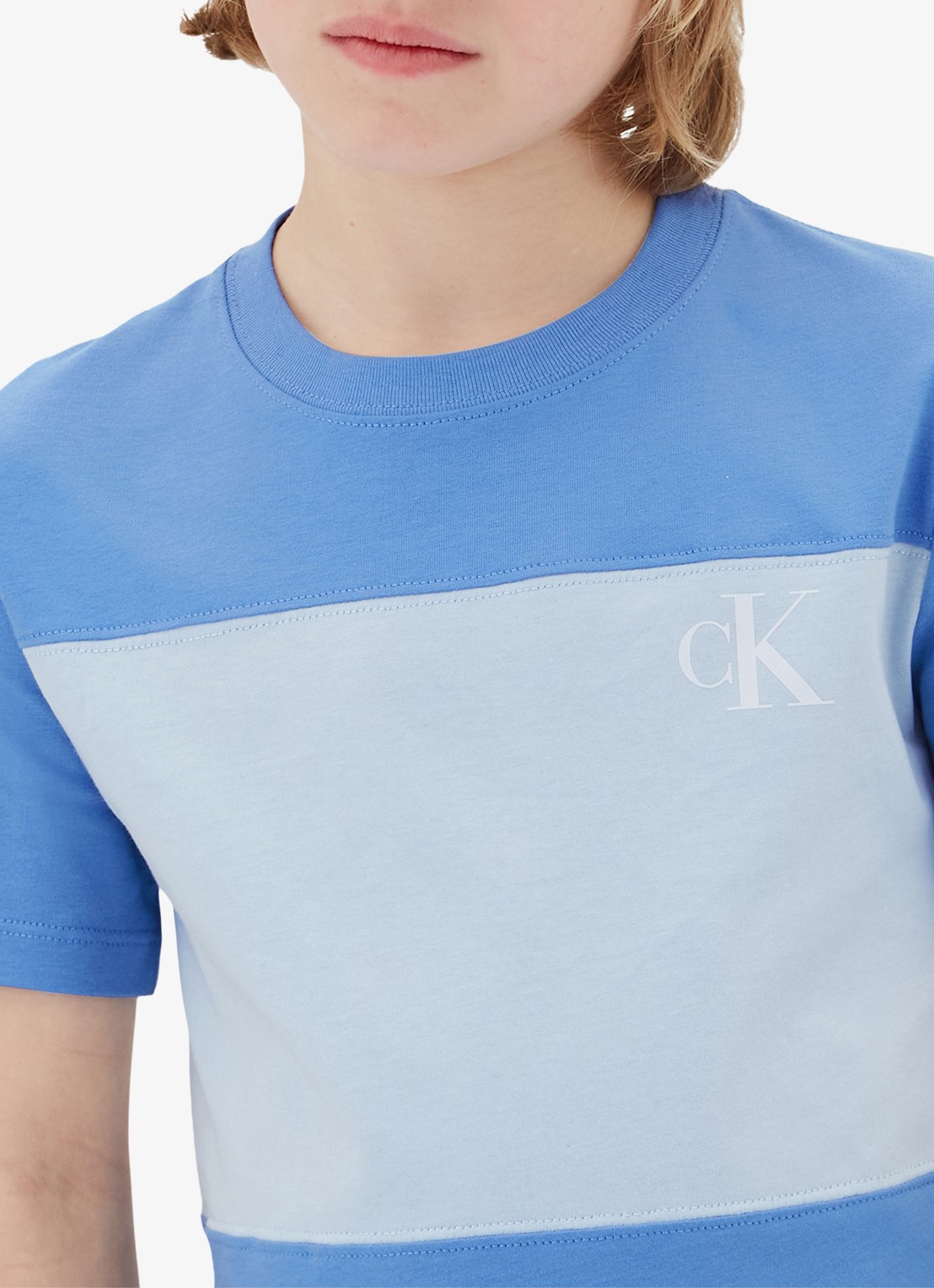 Calvin Klein T-shirt met logo 2-pack - detail 4 lichtblauw