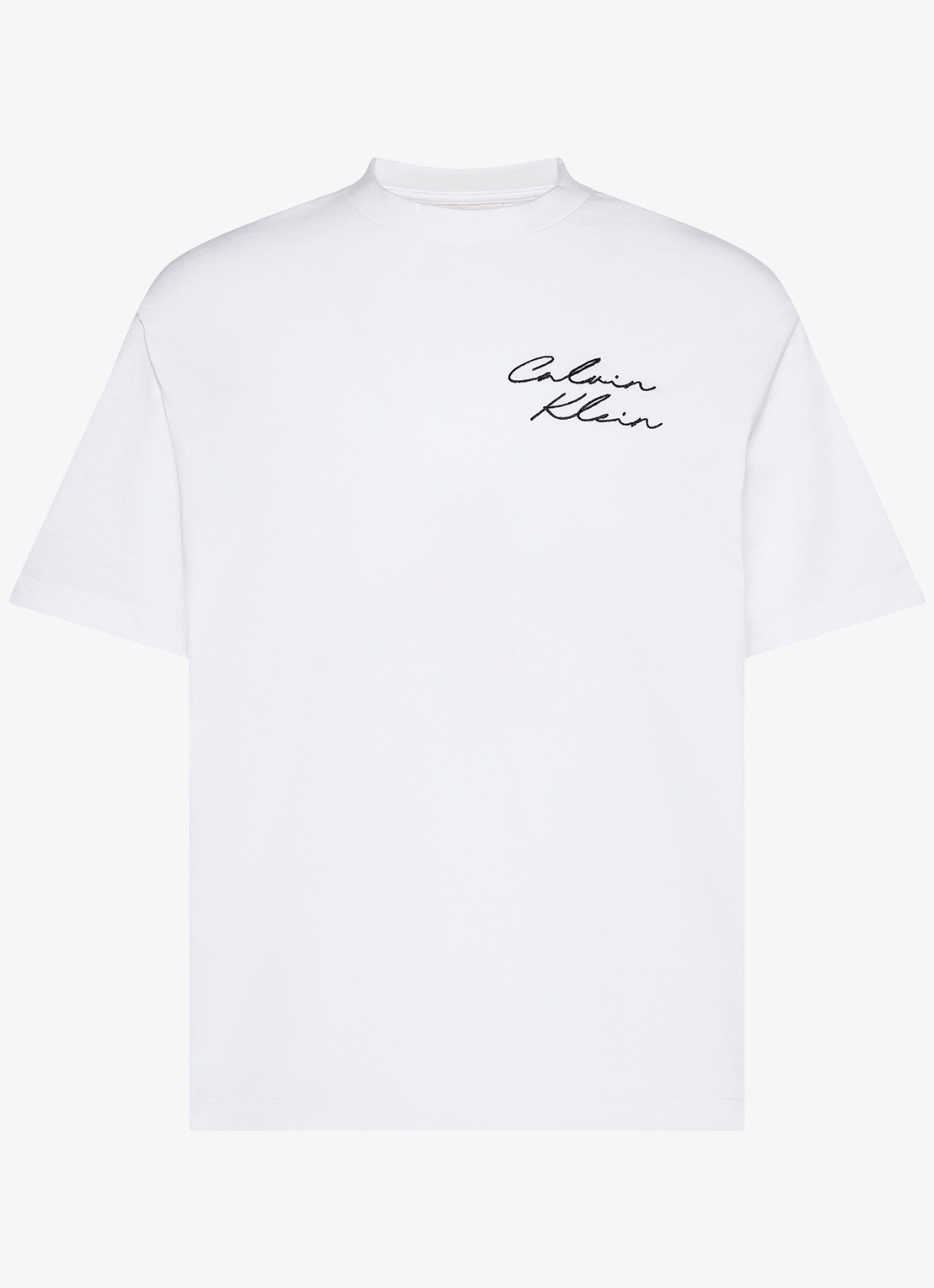 Calvin Klein T-shirt met logo- en backprint - voorkant wit