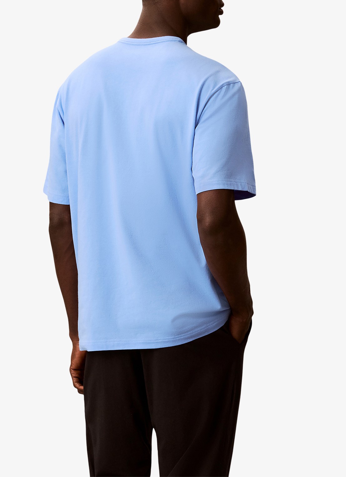 Calvin Klein T-shirt met logo - achterkant 5 blauw