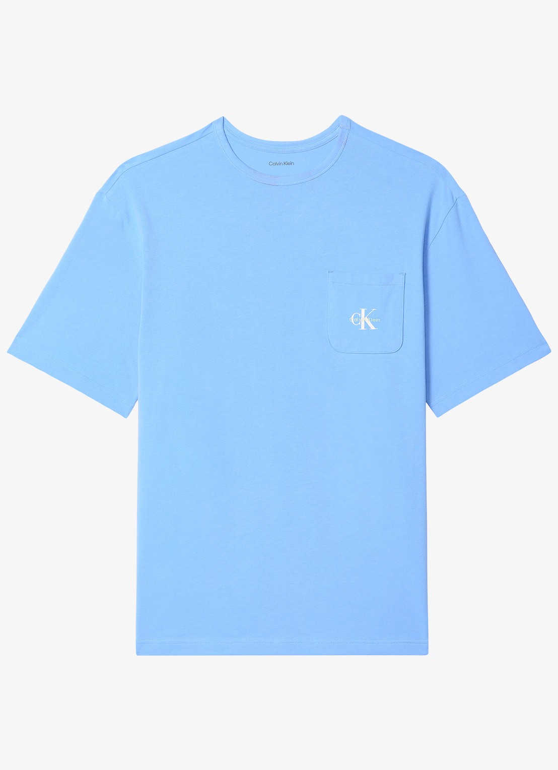 Calvin Klein T-shirt met logo - voorkant 3 blauw