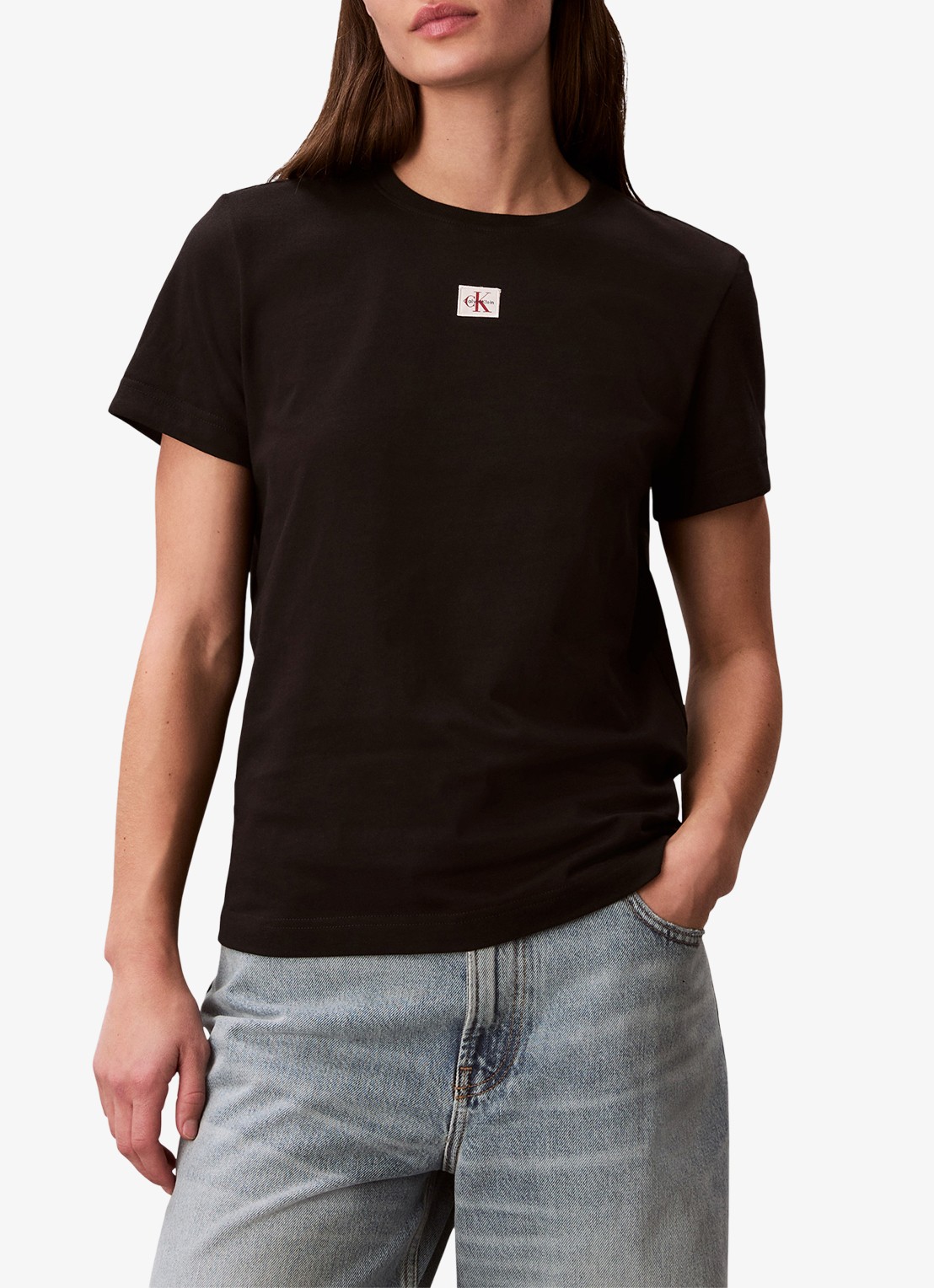 Calvin Klein T-shirt met logo - detail 3 zwart