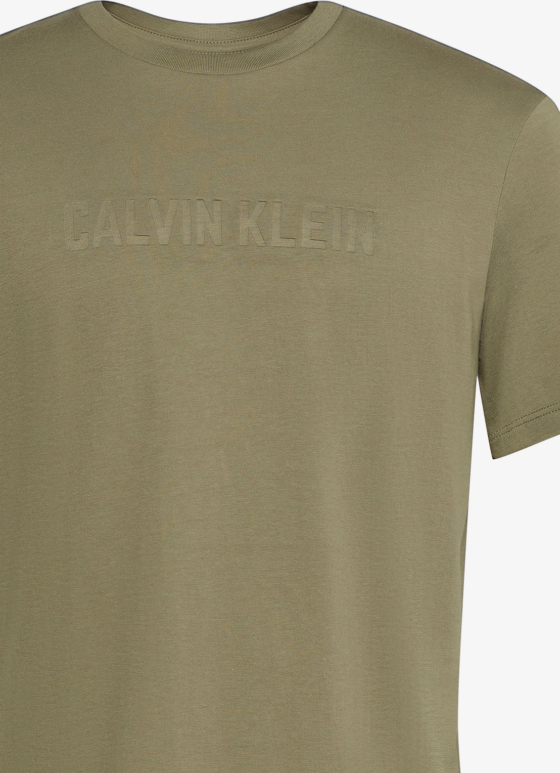 Calvin Klein T-shirt met logo - detail groen