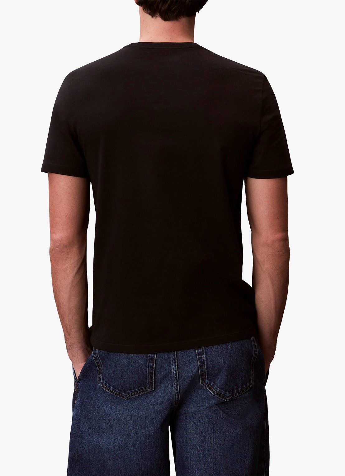 Calvin Klein T-shirt met logo - achterkant 5 zwart