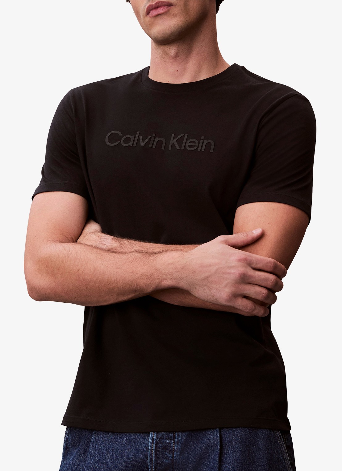 Calvin Klein T-shirt met logo - detail 2 zwart