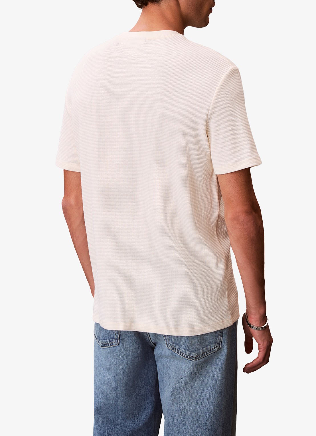 Calvin Klein T-shirt met logo - achterkant 5 gebroken wit