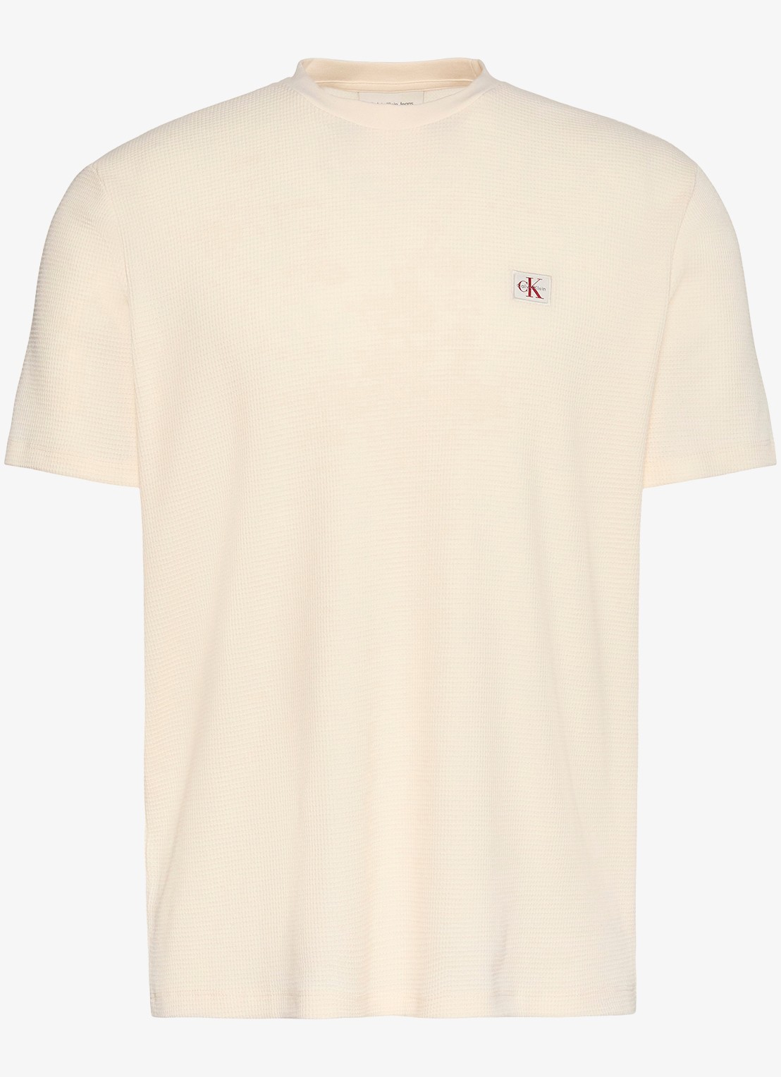 Calvin Klein T-shirt met logo - voorkant gebroken wit