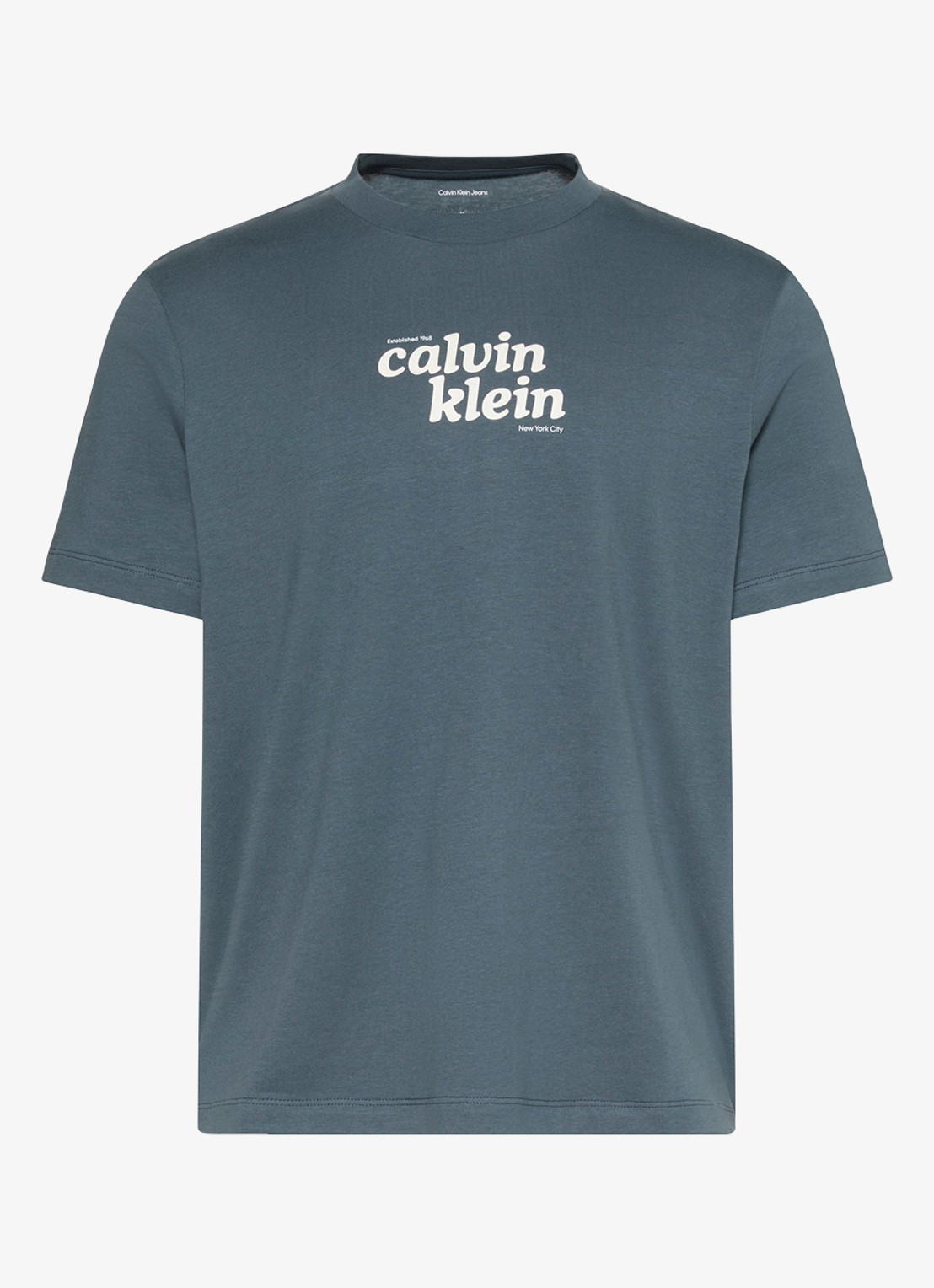 Calvin Klein T-shirt met logo - voorkant groen