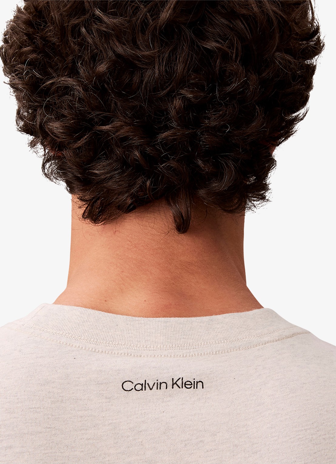 Calvin Klein T-shirt met logo - detail 3 creme