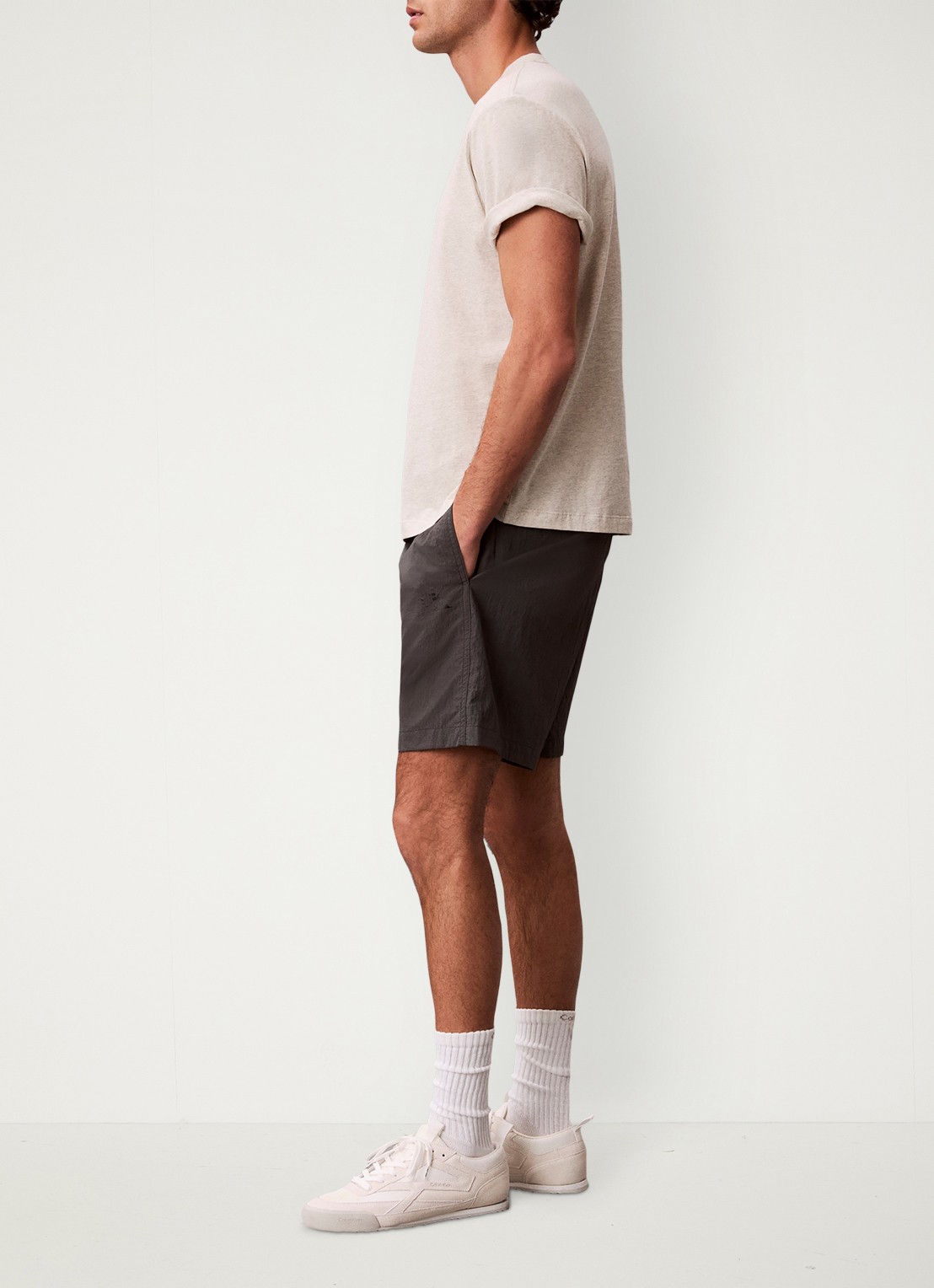 Calvin Klein T-shirt met logo - detail 4 creme