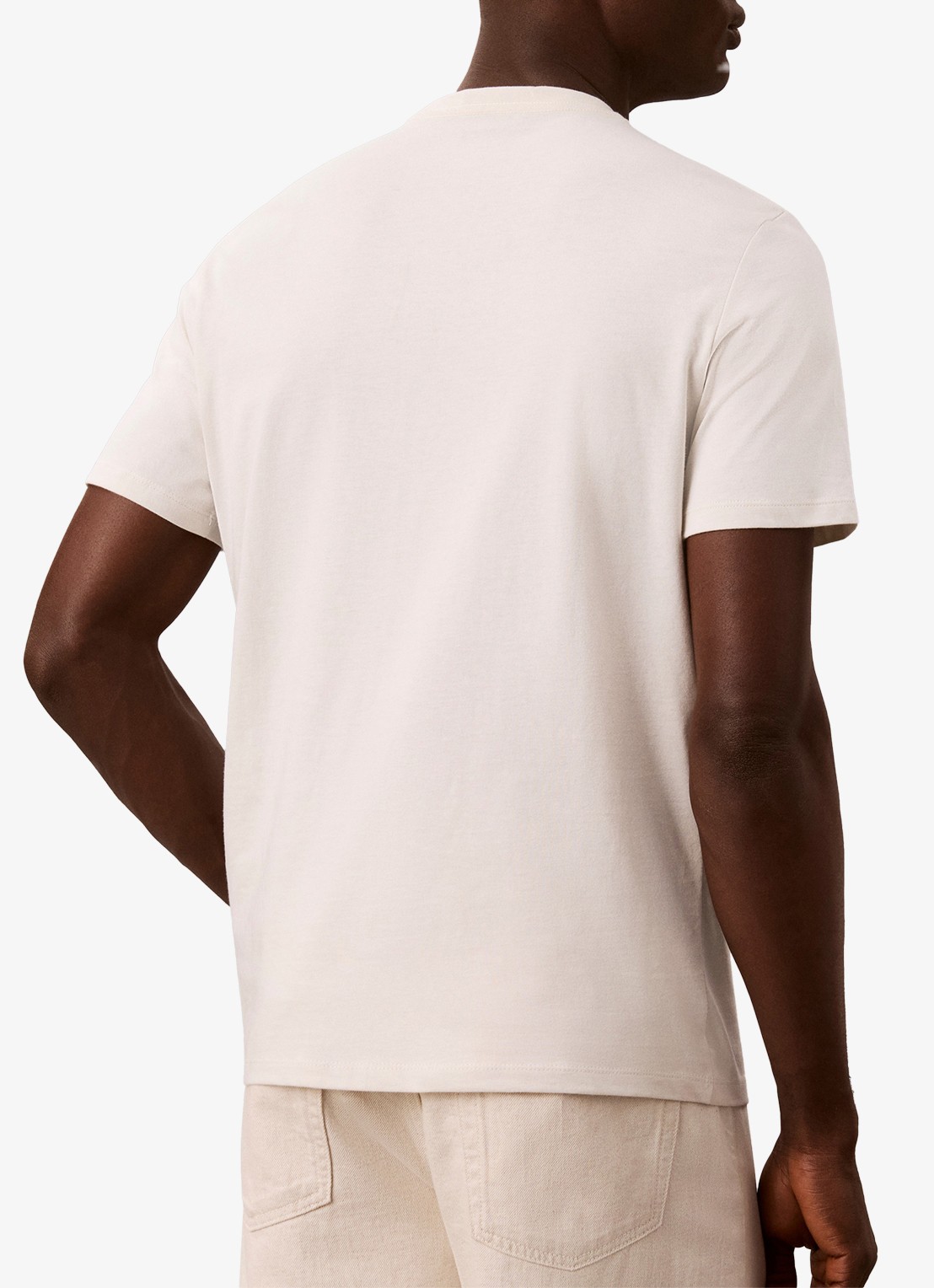 Calvin Klein T-shirt met logo - achterkant creme