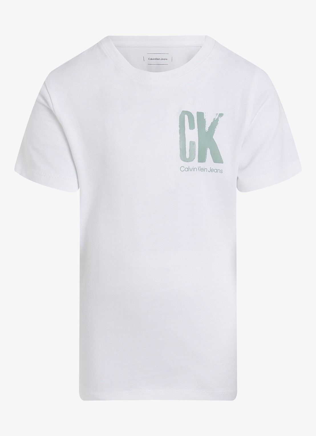 Calvin Klein T-shirt met logo - voorkant wit