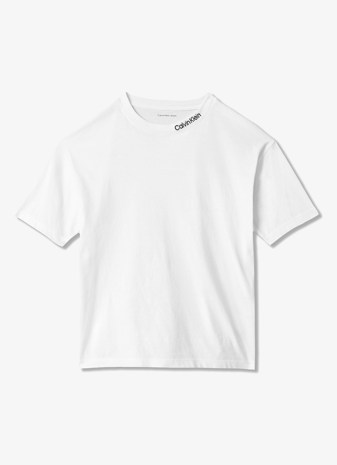Calvin Klein T-shirt met logo - voorkant wit