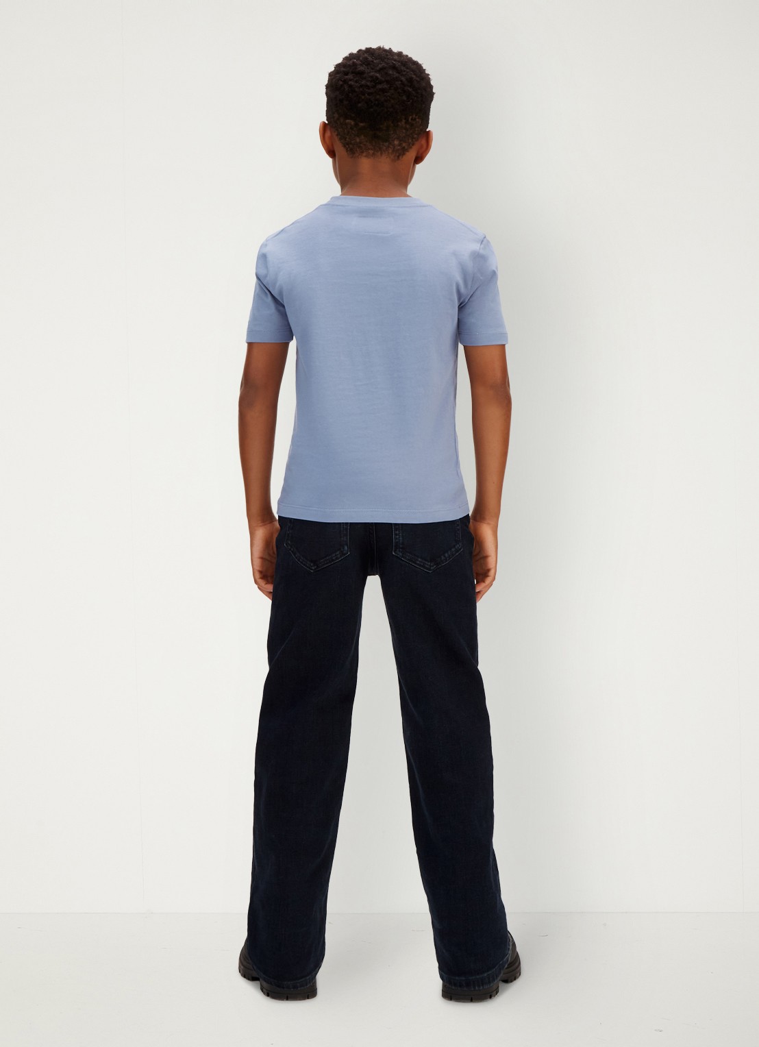 Calvin Klein T-shirt met logo - achterkant 5 blauwgrijs