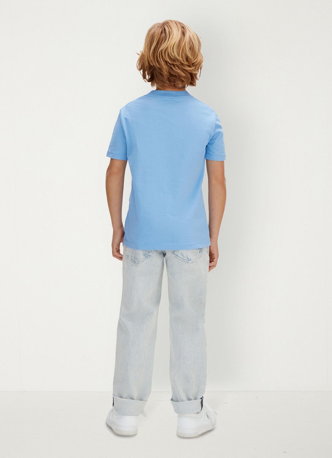 Calvin Klein T-shirt met logo - achterkant 3 blauw