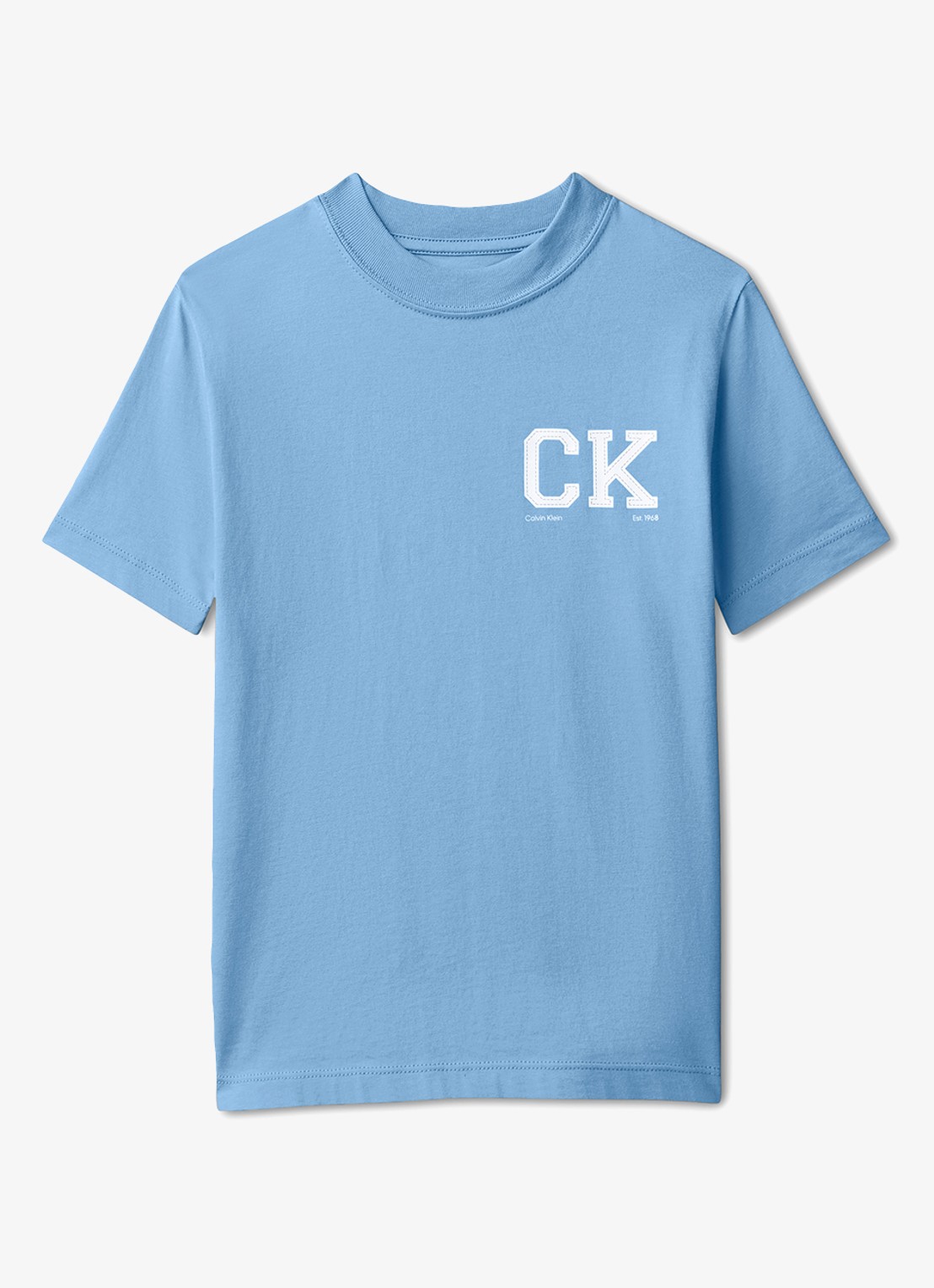 Calvin Klein T-shirt met logo - voorkant blauw