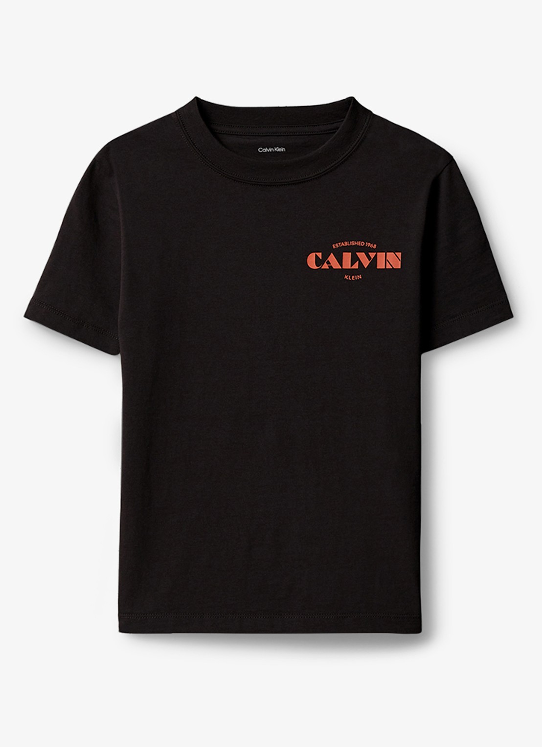 Calvin Klein T-shirt met logo - voorkant 2 zwart