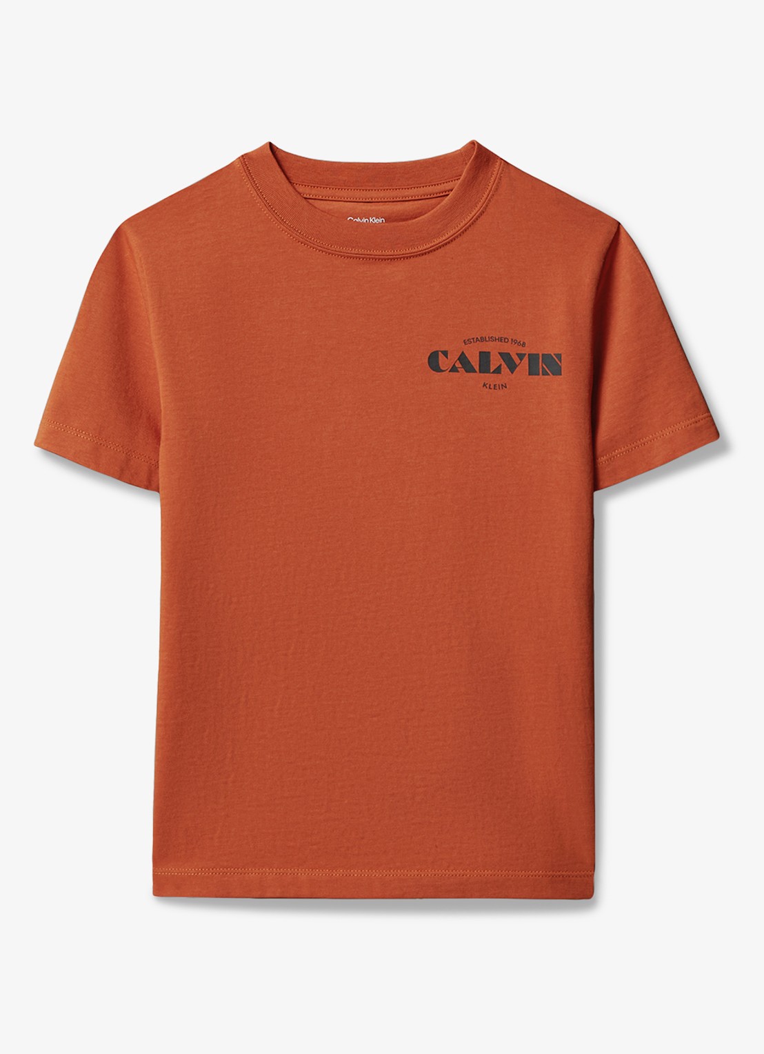 Calvin Klein T-shirt met logo - voorkant 4 orange