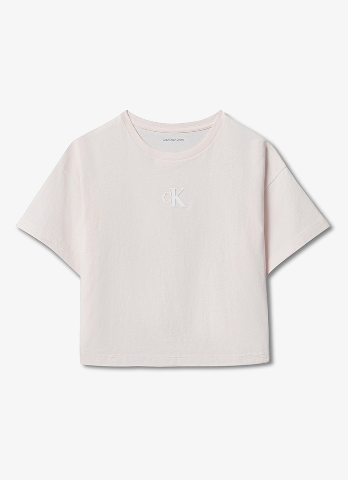 Calvin Klein T-shirt met logo - voorkant lichtroze