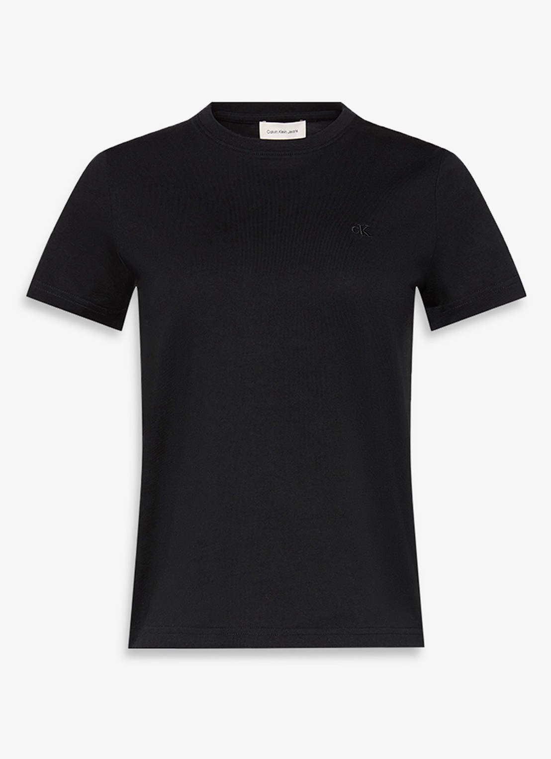 Calvin Klein T-shirt met logoborduring - voorkant 5 zwart