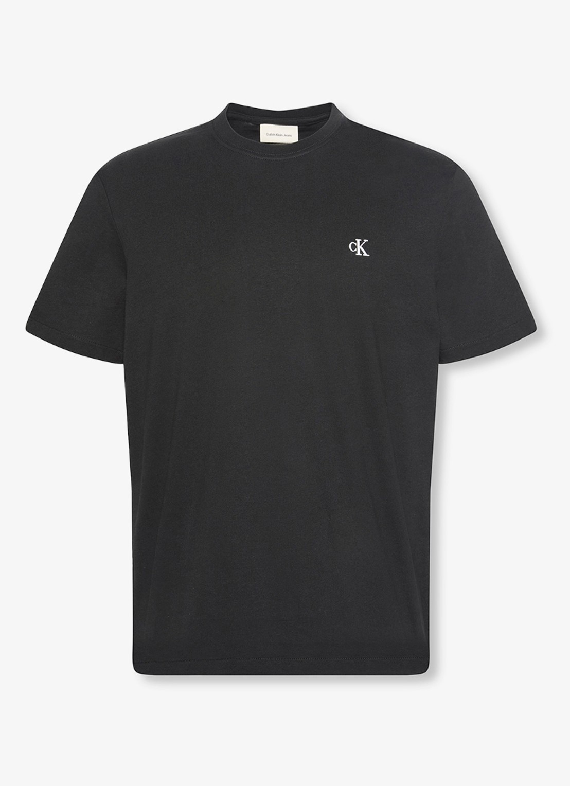Calvin Klein T-shirt met logoborduring - voorkant zwart