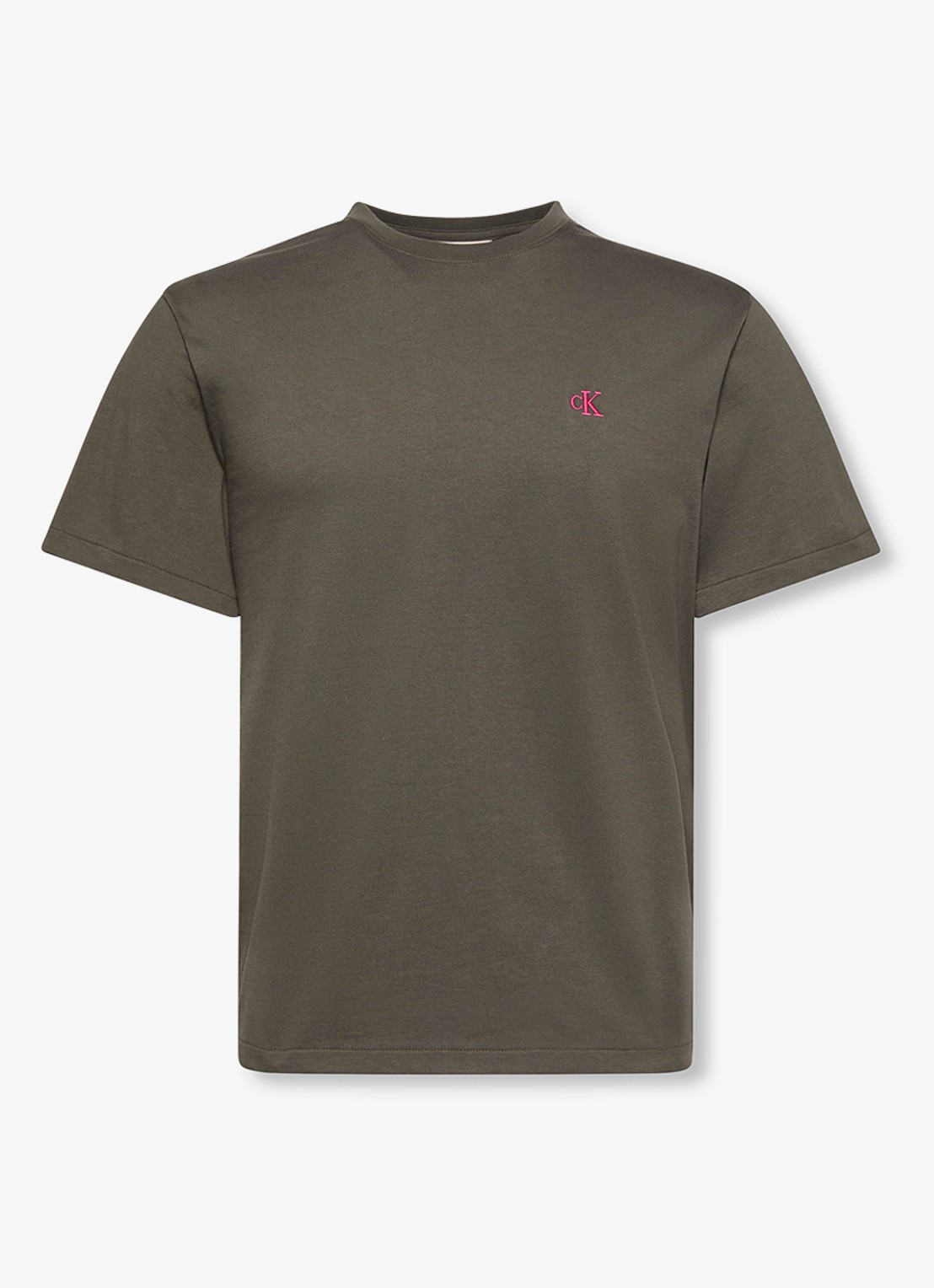 Calvin Klein T-shirt met logoborduring - voorkant blauw