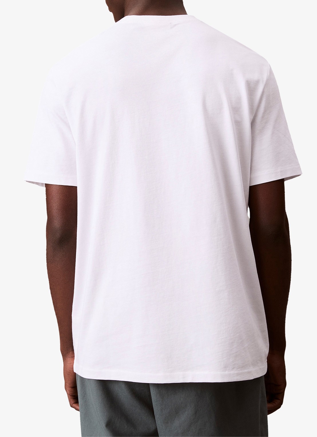 Calvin Klein T-shirt met logoborduring - achterkant 3 wit