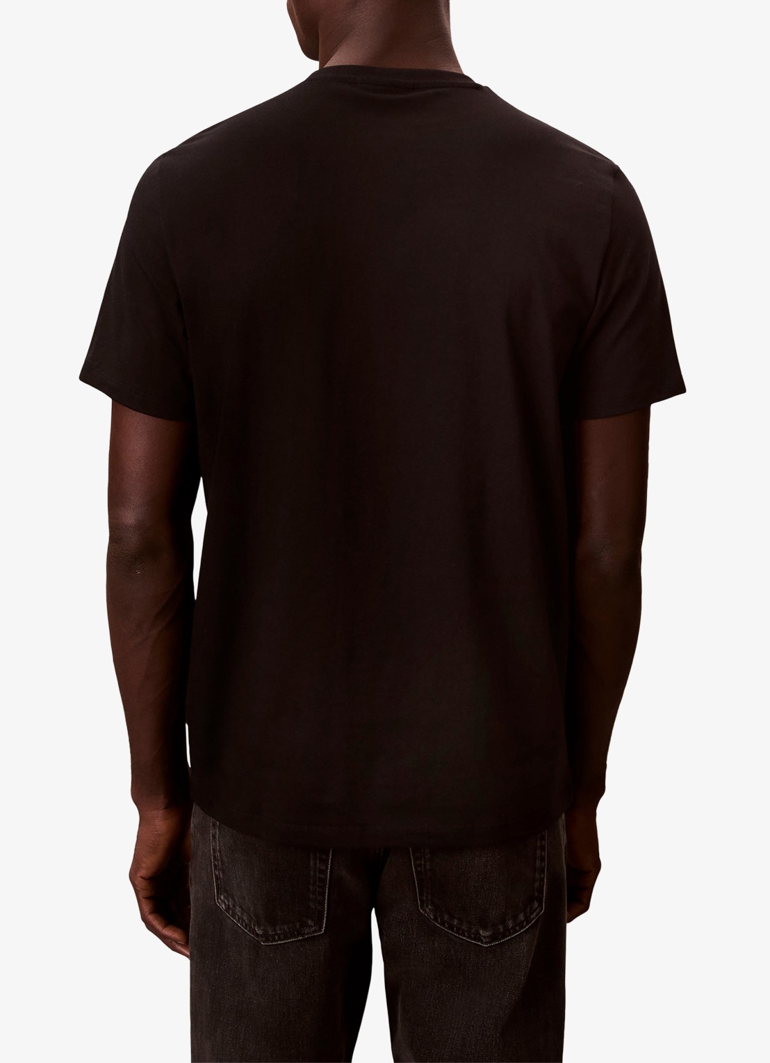 Calvin Klein T-shirt met logoborduring - achterkant 3 zwart