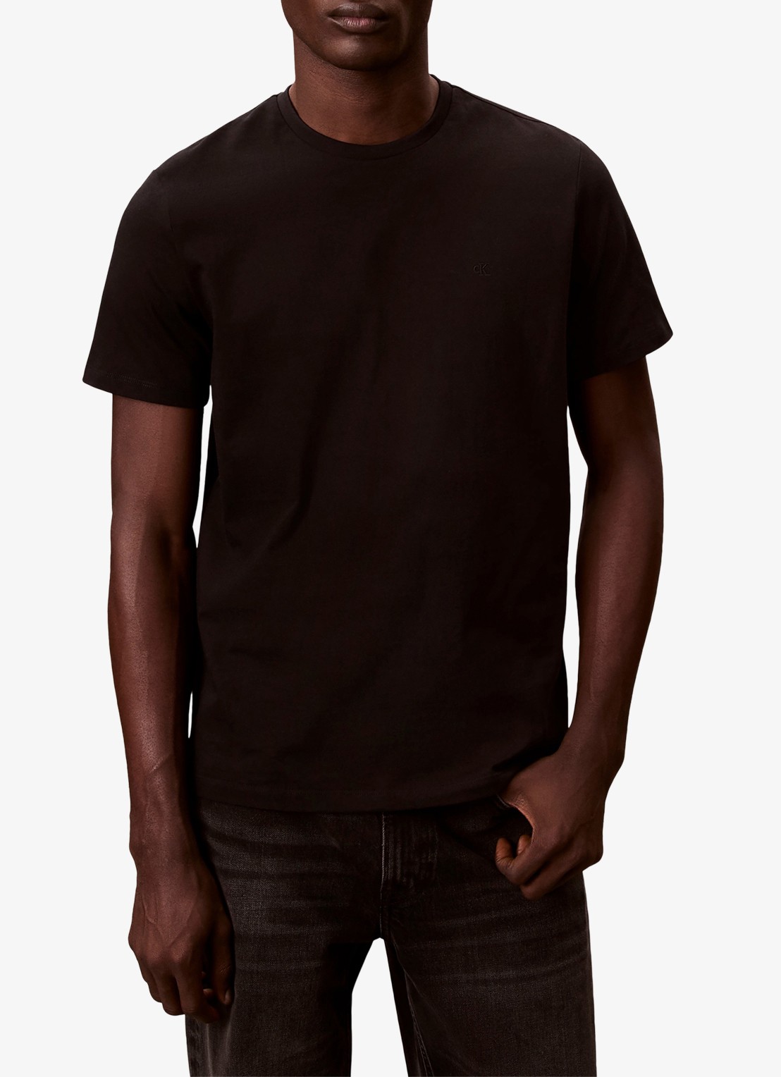 Calvin Klein T-shirt met logoborduring - detail 4 zwart