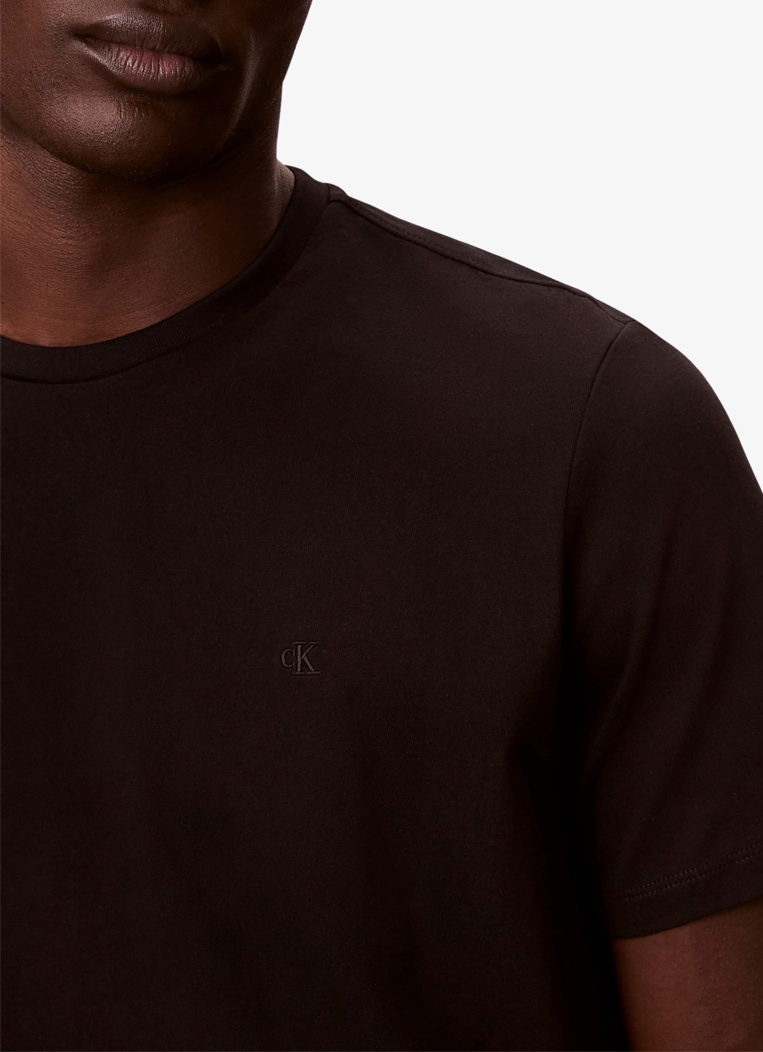 Calvin Klein T-shirt met logoborduring - detail 5 zwart